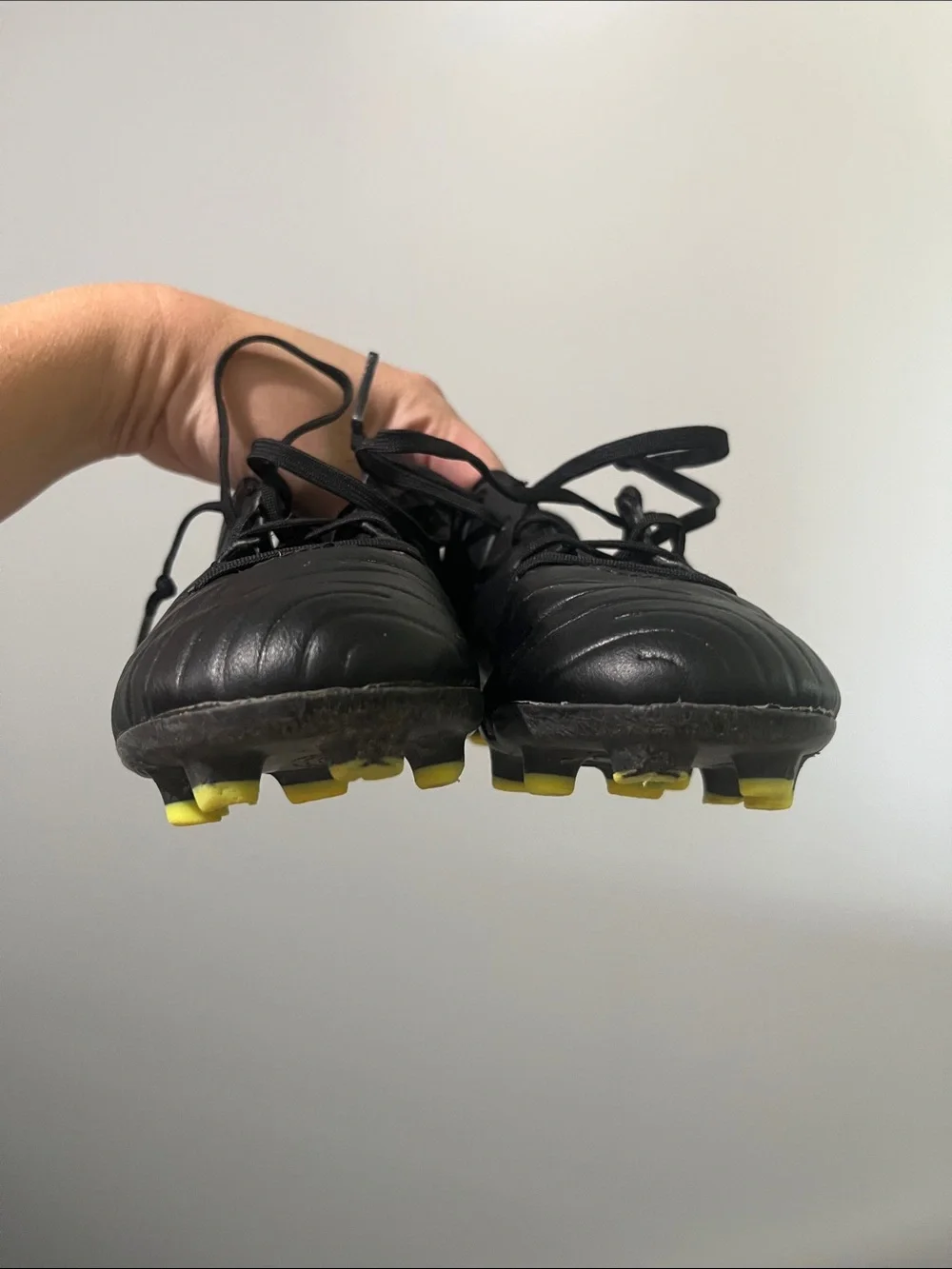 Nike Tiempo Legend Club 3Y 3 Black Soccer Cleats with Neon Yellow Swoosh